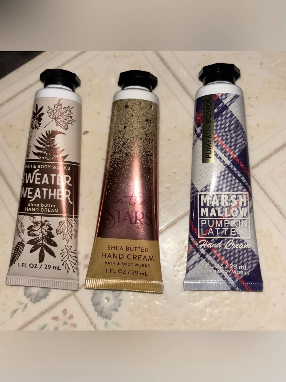 Bath body works mini travel lotions sweater weather fall